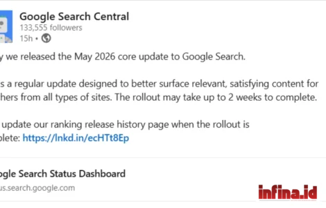 Google Core Update Mei 2026